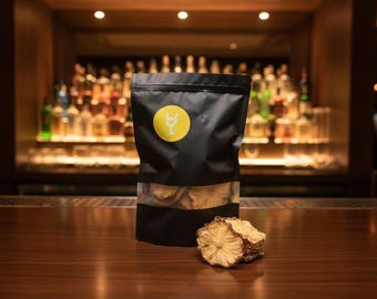 Rodajas de piña deshidratada: Adornos para cócteles tropicales, bebidas y postres.