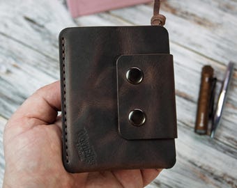 Organizador EDC / Cartera de cuero EDC / Cartera plegable hecha a mano para hombres
