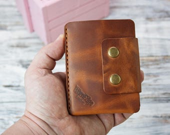 Organizador EDC / Cartera de cuero EDC / Cartera plegable hecha a mano para hombres