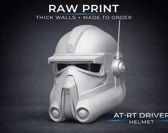 AT-RT Driver Helmet – Raw 3D Print Helmet for Painting | Sci-Fi Pilot Helmet | Cosplay Prop | DIY Armor