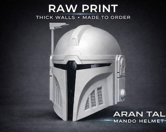 Aran Tal Mando Helmet – Raw 3D Print (Fan Art)