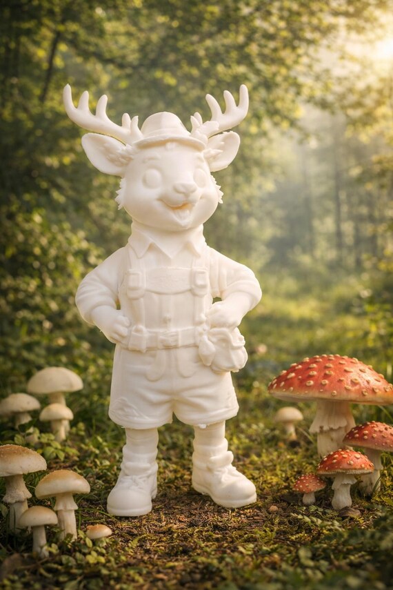 DIY Statue/Figur "Rudi Reh" zum Bemalen ( inclusive 5 Acrylfarben)