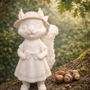 DIY Statue/Figur "Ellie Eichhörnchen" zum Bemalen ( inclusive 5 Acrylfarben) image 1