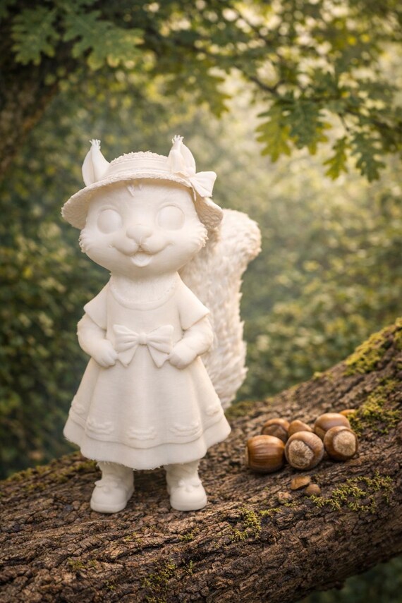 DIY Statue/Figur "Ellie Eichhörnchen" zum Bemalen ( inclusive 5 Acrylfarben)