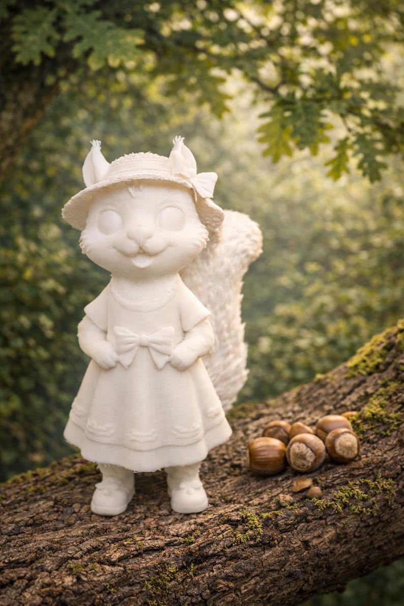 DIY Statue/Figur "Ellie Eichhörnchen" zum Bemalen ( inclusive 5 Acrylfarben) image 1