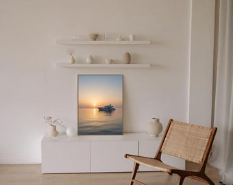 Impression d'art mural abstrait moderne, oeuvre d'art neutre minimale, décoration de salon contemporaine, art couleur terre beige, art mural imprimable