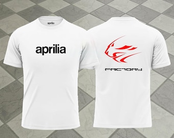 Op Aprilia-fabriekseditie geïnspireerd T-shirt, Italiaanse motorfantrui