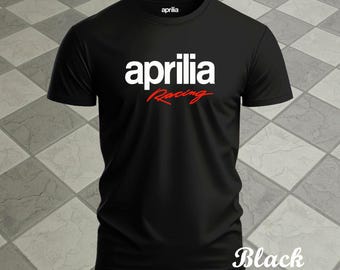 Aprilia Racing inspiriertes T-Shirt, italienischer Motorradfan Pullover