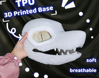 Zacht ademend tpu 3D-geprint harig maskerbasis haaienhond fantasiewezen duurzame fursuit hoofdbasis voor liefhebbers en makers