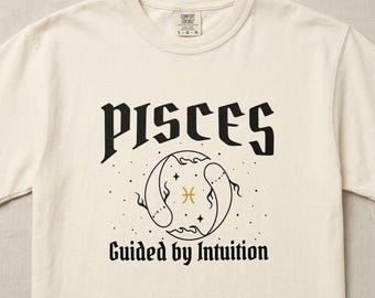 Pisces Zodiac Comfort Colors® 1717 T-Shirt, Pisces Astrology Shirt, Pisces Star Sign Shirt, Zodiac Gift for Pisces
