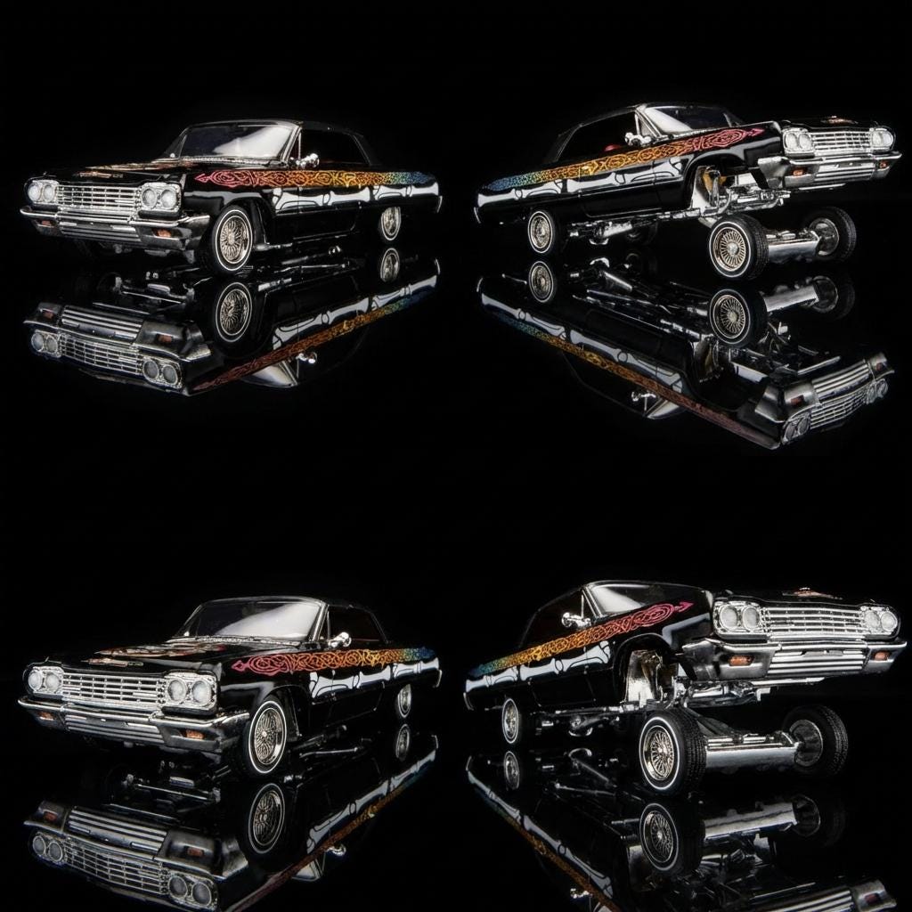 1:64 Impala Lowrider Jumping Car Model | West Coast Style Diecast