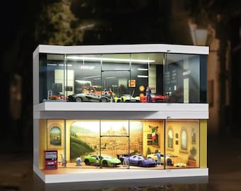 1/64スケール 高級車ショールームジオラマキット（LEDライト付き
