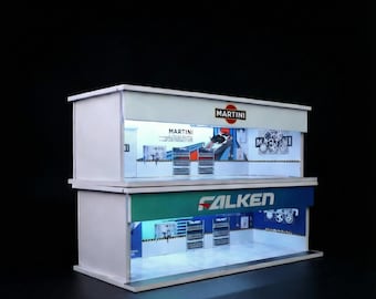 1:64 シミュレーション シーン モデル 照明付き二階建て駐車場