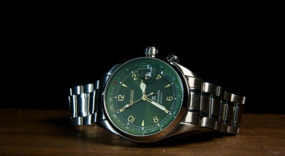 Seiko Alpinist Emerald Green Dial Watch | Vintage Refurbished Automatic 7S26 | Gold Men’s Dress Watch | Mechanical Gift for Him