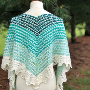 The Ocean Shawl Knitting Pattern, PDF