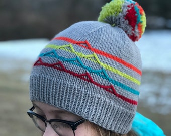 Four Sticks Hat Knitting Pattern, PDF