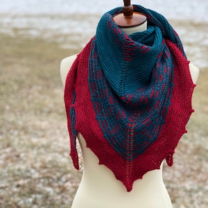 Out On The Tiles Shawl Knitting Pattern, PDF