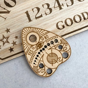 Planchette • Ouija Knitting Needle Gauge, Laser Cut Wood, Sizes 0 to 17