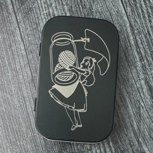 The Alice in Wonderland Tin • Alice Drink Me Inspired • Knitting Tool Kit