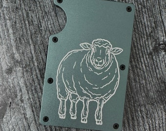 Sheep Minimalist Anodized Aluminum Wallet • Gunmetal / Gray