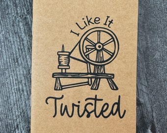 I Like It Twisted Mini Kraft Notebook for Spinners
