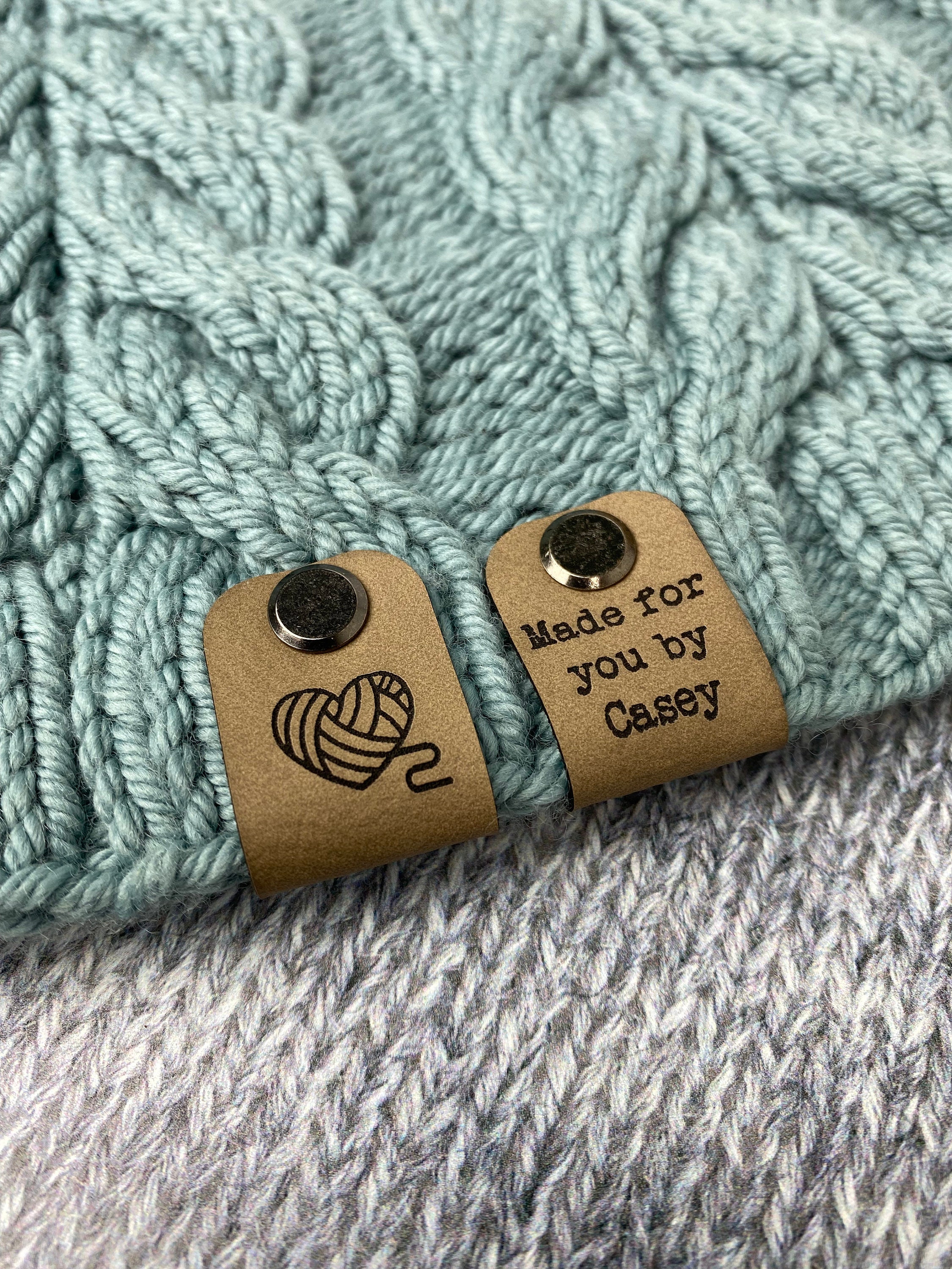 Leather Tags with Snap - Stolen Stitches