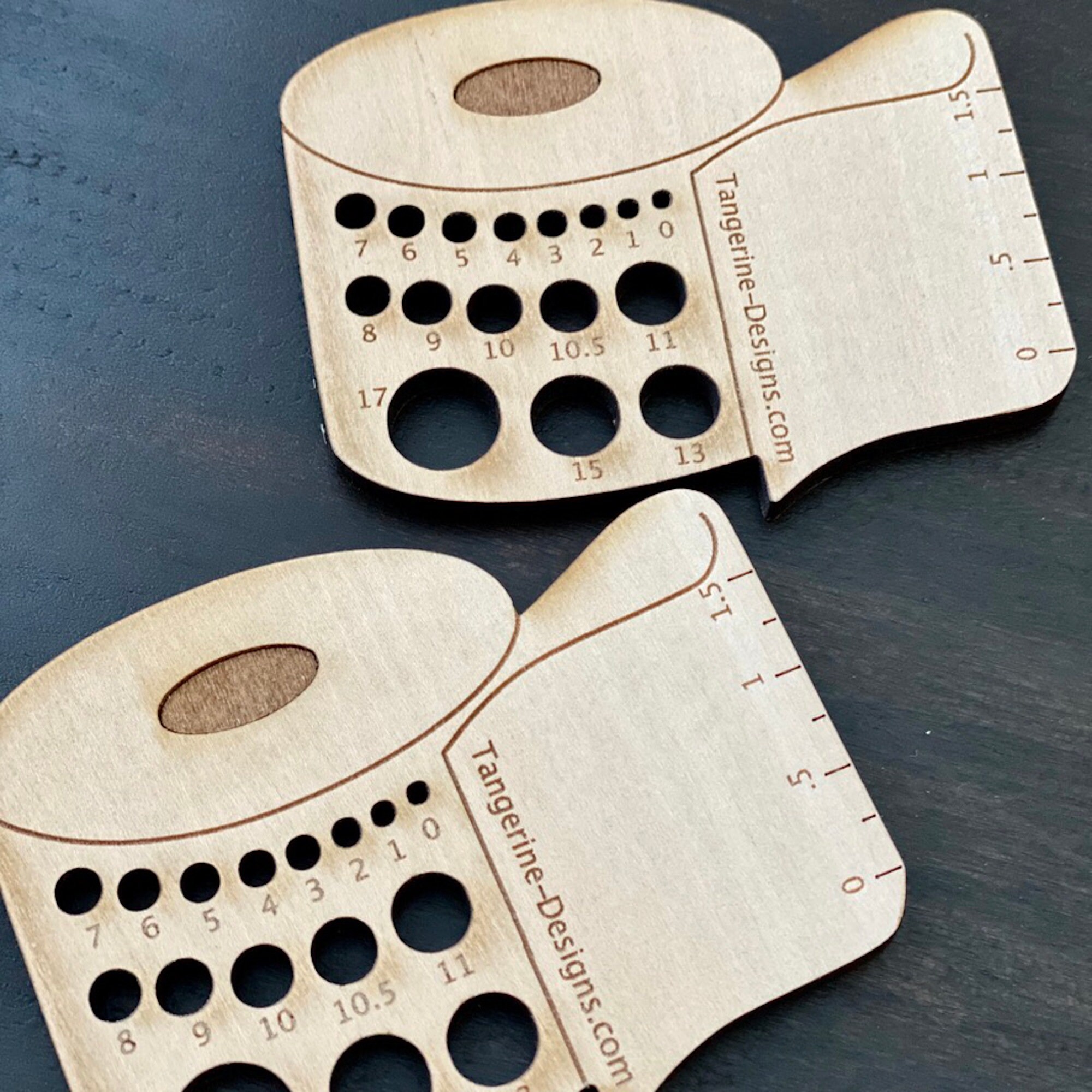 Toilet Paper Knitting Needle Gauge Laser Cut Wood Sizes 0 to Etsy