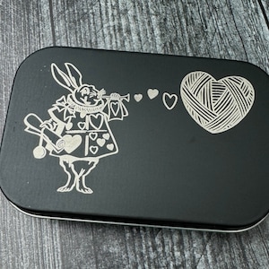 The Alice in Wonderland Tin • The Rabbit Inspired • Knitting Tool Kit