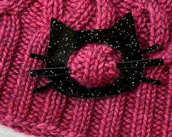 Kitty Cat Shawl Pin • Various Colors • Acrylic