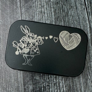 The Alice in Wonderland Tin • The Rabbit Inspired • Knitter / Crochet Tool Box