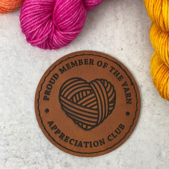 Proud Member of the Yarn Appreciation Club Faux Leather Adhesive
