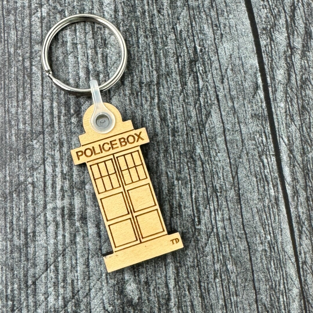 Police Box WPI Gauge • Laser Cut Wood • Keychain • Spinners Friend - Etsy
