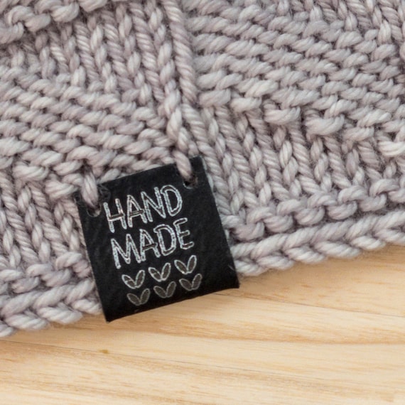 Etichette Fatte A Mano In Ecopelle - 50 Pezzi 2,5x2,5 Cm, Per Cucito, Maglia E Decorazioni