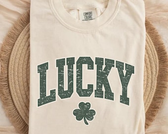 Camiseta con trébol de la suerte para el Día de San Patricio, camiseta gráfica para mujer