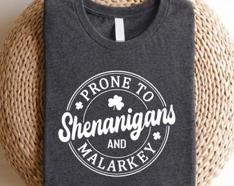 Camiseta Shenanigans Malarkey del Día de San Patricio, camiseta gráfica divertida