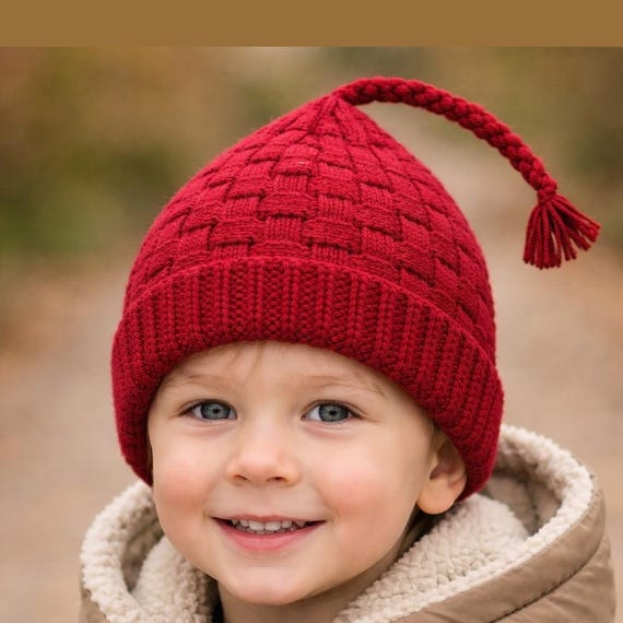“Melt the ICE” Handmade Vibrant Red Hat with Braided Tassel Red melt the ice hat for immigrant community support main image 4
