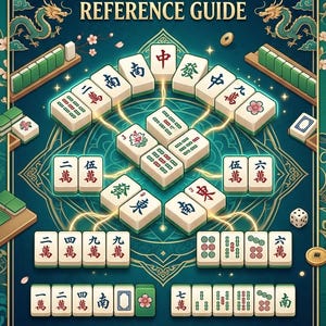 Mahjong Cheat Sheet, 2026 American NMJL Quick Reference Printable Card, Beginner Guide Rules PDF