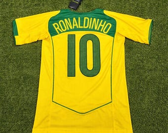 Ronaldinho #10 Brazilië Geel Shirt Vintage 2006
