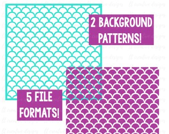 Shell Background Pattern SVG, Scallop Pattern SVG, Mermaid Pattern Svg, Cricut Cut Files, Silhouette Cut File, SVG Files