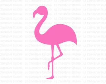 Flamingo SVG, Flamingo Silhouettet, Zoo SVG, Animal Svg, Beach Svg, SVG Files, Svg, eps, Silhouette Files, Cricut Files