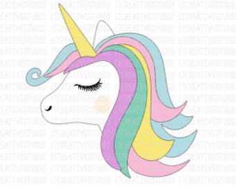 unicorn head svg unicorn svg unicorn clipart unicorn etsy