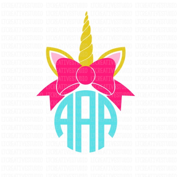 Download Unicorn Bow Monogram SVG Unicorn Monogram Svg Unicorn SVG ...