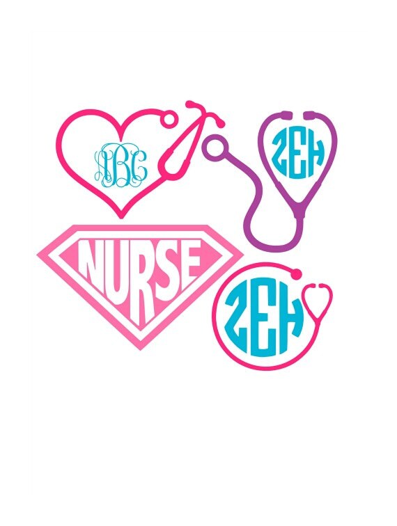 Download Nurse Svg Nurse Svg Files Stethoscope Svg Nurse Monogram ...