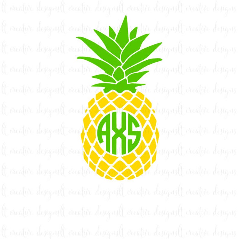 Download Pineapple Monogram Svg Pineapple Svg Pineapple Circle | Etsy