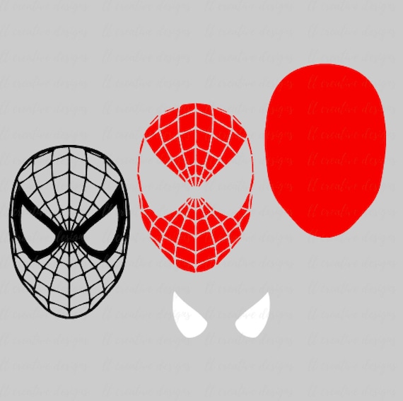 Download Spiderman SVG Spiderman Face SVG Silhouette Cut Files | Etsy