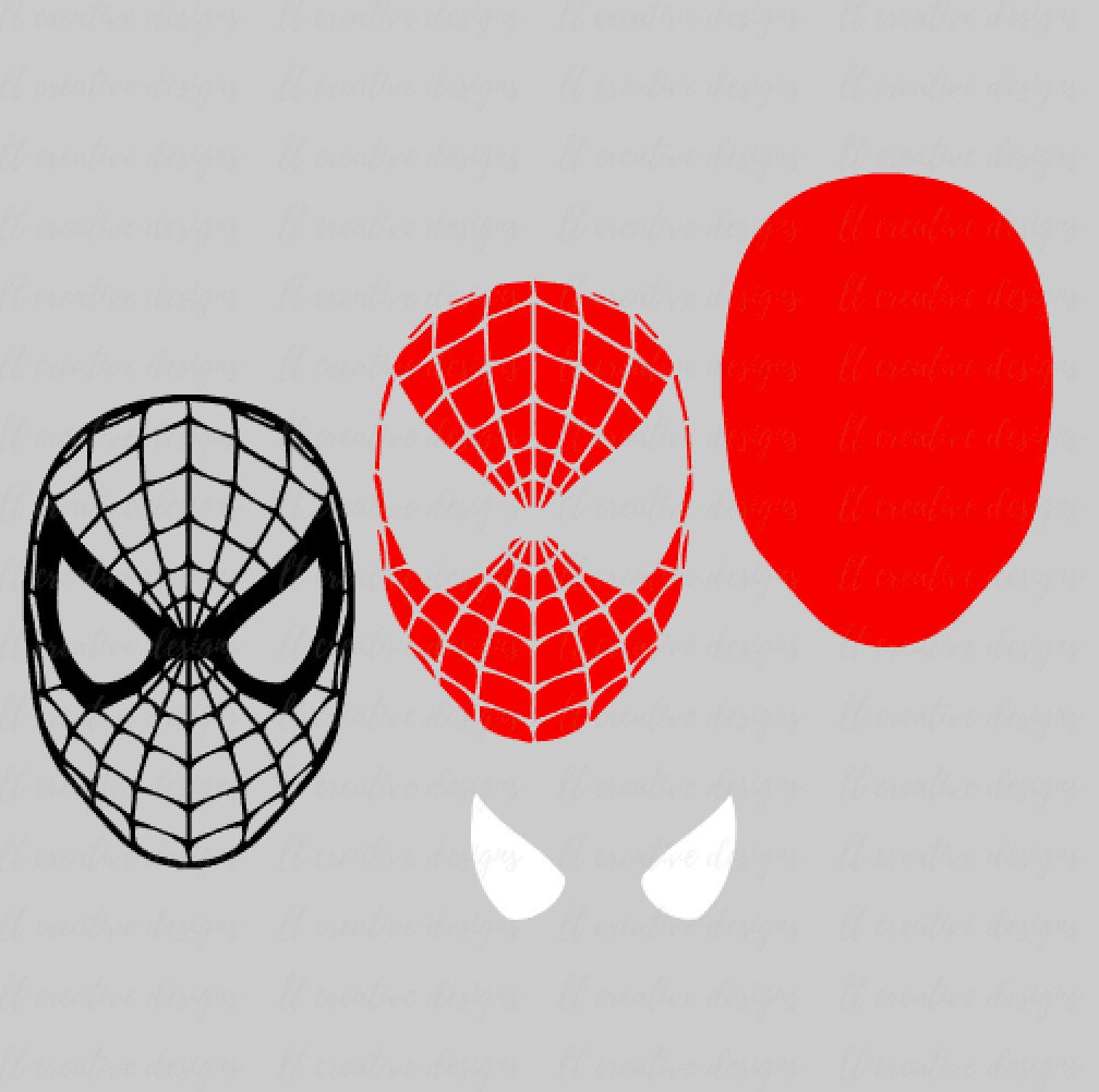 Download Spiderman SVG, Spiderman Face SVG, Silhouette Cut Files ...