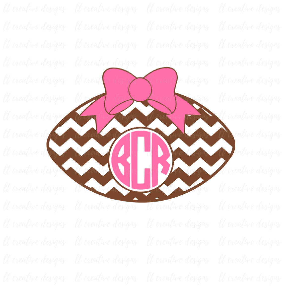 Download Football SVG Football Monogram SVG Chevron Football SVG ...