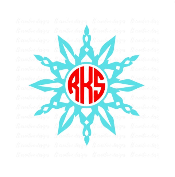 Download Snowflake Monogram SVG Snowflake Svg Winter SVG Christmas ...