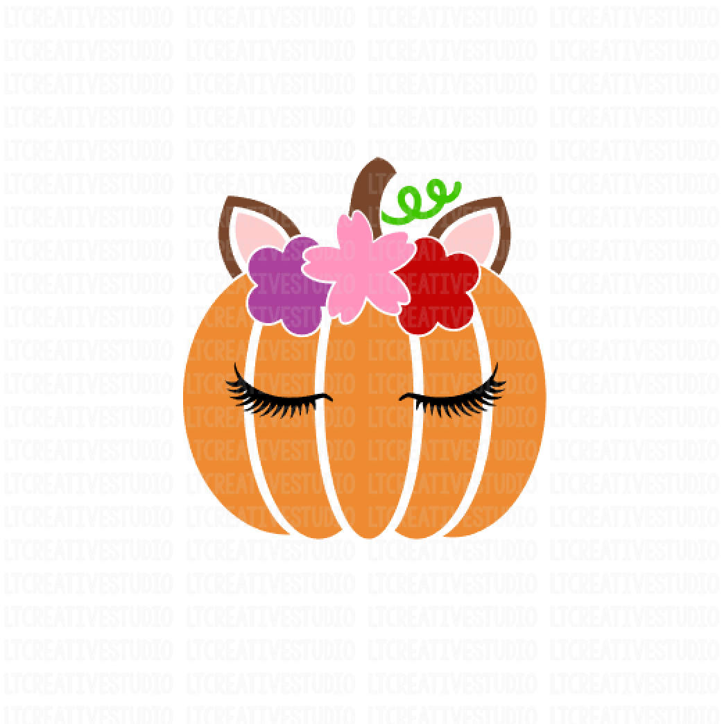 Download Pumpkin SVG Pumpkin With Flowers Pumpkin Head SVG | Etsy