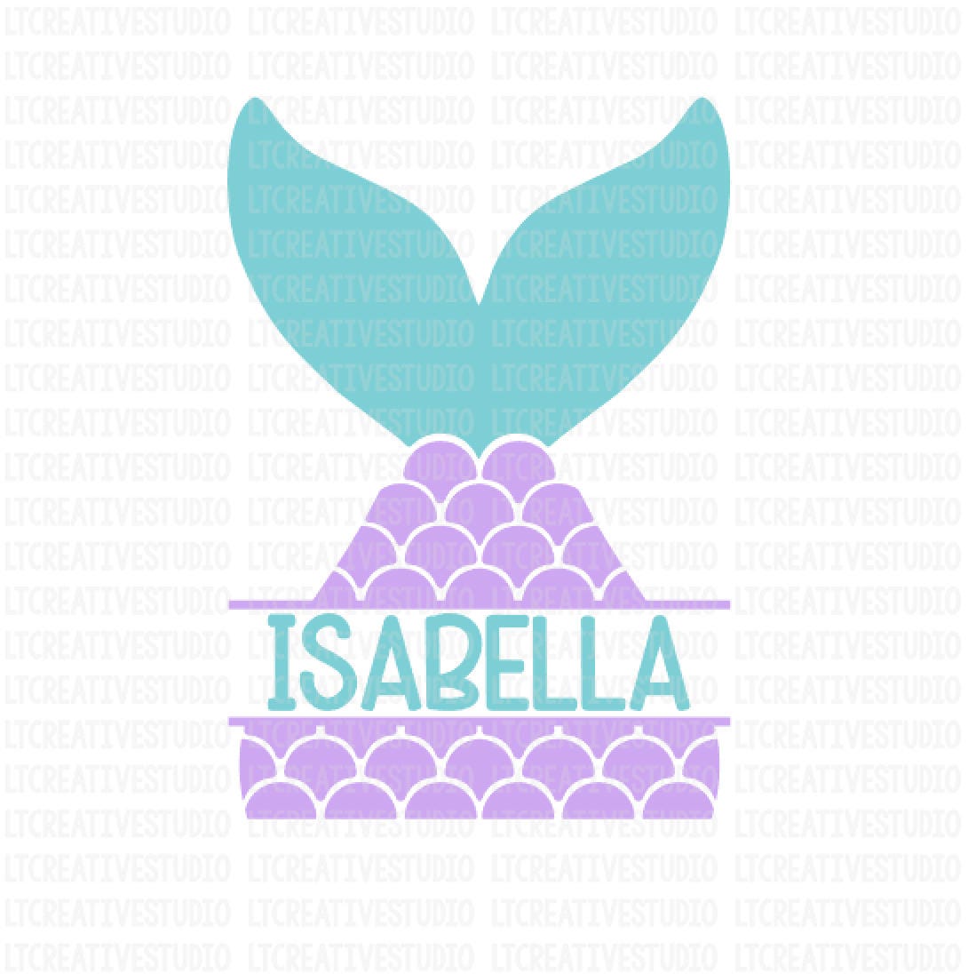 Download Mermaid Tail SVG Split Mermaid Monogram Svg Mermaid SVG | Etsy